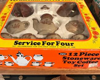 This is one of three children’s tea sets. 