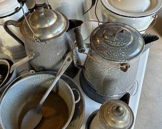 A HUGE SUPERB collection of Enamelware! 