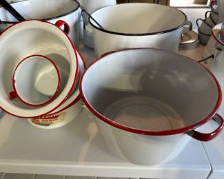 A HUGE SUPERB collection of Enamelware! 