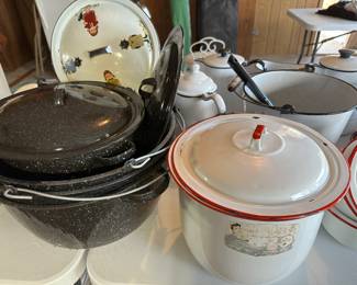 A HUGE SUPERB collection of Enamelware! 