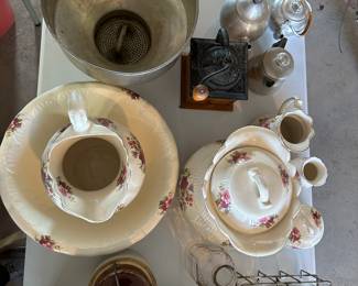 A HUGE SUPERB collection of Enamelware and Vintage Crockery! 