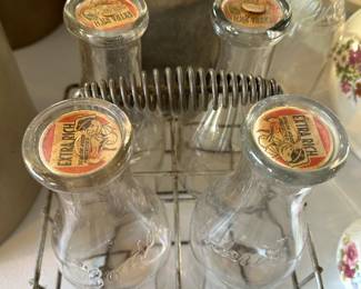Vintage Crockery and Milk Bottles in their original crates! 