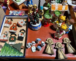 Just one of the MANY tables filled with Vintage to Contemporary Holiday Items! 