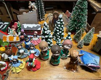 Just one of the MANY tables filled with Vintage to Contemporary Holiday Items! 