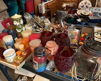 Just one of the MANY tables filled with Vintage to Contemporary Holiday Items!   