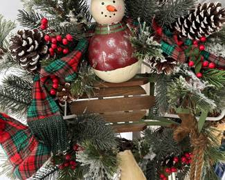 We have wreaths for EVERY SINGLE HOLIDAY/SEASON! Here is a LOVELY Snowman wreath!