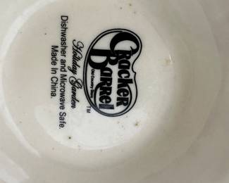 This is a set of EIGHT beautiful CRACKER BARREL Holiday Mugs! PEACE and HEAVEN! We also have a set of plates to match! 