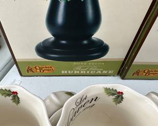 How about two Beautiful Candles Center pieces to go along with the  CRACKER BARREL Holiday Mugs! Both in their original boxes! 