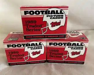 (3) 1989 Topps Traded Football Sets 