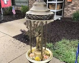 Vintage 70s Wedding Couple Rain Oil Lamp