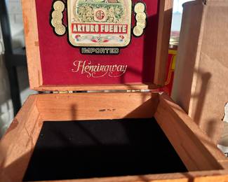 A dozen or so of these beautiful Vintage Hemingway Arturo Fuente Cigar Boxes! 