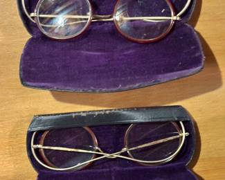 Two pair of Antique Glasses with original cases! 