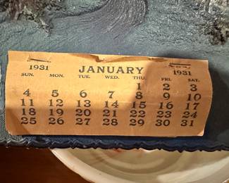 Vintage 1930s German Pressed Paper Relief Calendar!