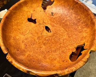 STUNNING  Burled Maple Bowl! Signed!