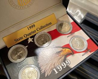 1999 - 2008 S Complete 50 State Proof Quarter Set. Uncirculated W/Mint COA ~ Each year in individual cases! All 10 cases are placed inside a BEAUTIFUL Wooden display box! 