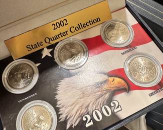 1999 - 2008 S Complete 50 State Proof Quarter Set. Uncirculated W/Mint COA ~ Each year in individual cases! All 10 cases are placed inside a BEAUTIFUL Wooden display box! 