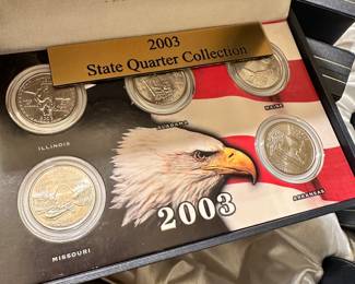 1999 - 2008 S Complete 50 State Proof Quarter Set. Uncirculated W/Mint COA ~ Each year in individual cases! All 10 cases are placed inside a BEAUTIFUL Wooden display box! 