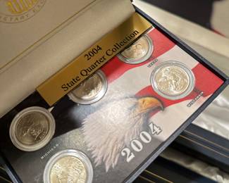 1999 - 2008 S Complete 50 State Proof Quarter Set. Uncirculated W/Mint COA ~ Each year in individual cases! All 10 cases are placed inside a BEAUTIFUL Wooden display box! 