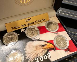 1999 - 2008 S Complete 50 State Proof Quarter Set. Uncirculated W/Mint COA ~ Each year in individual cases! All 10 cases are placed inside a BEAUTIFUL Wooden display box! 