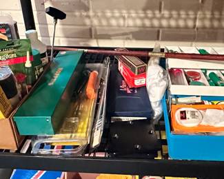 Entire shelf of gun cleaning supplies and accessories! 