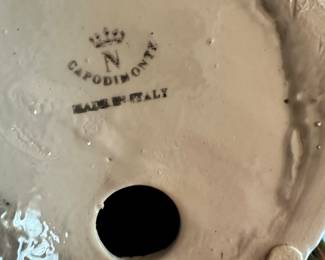 STUNNING Capodimonte Flower Basket with Doves!