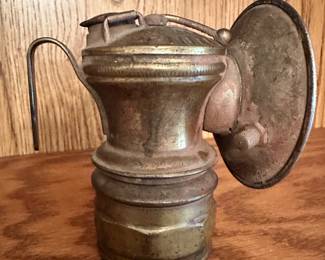 Vintage Auto Lite Brass Coal Miner's Head Lantern Light Lamp USA Universal Company!