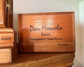An entire collection of Cigar Boxes! Beautiful wood boxes with dovetail work and MORE!