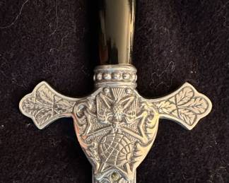 SUPERB Vintage Knights Of Columbus Sword with Scabbard! Lynch & Kelly Utica NY