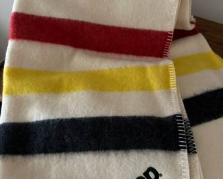 Vintage Faribo Jeep Camp Blanket 3 Point Stripe USA Made RARE 100% Wool!