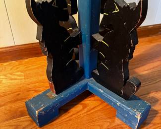 An unusual and adorable vintage coat rack with Scotty Dog Shoe Holders! 