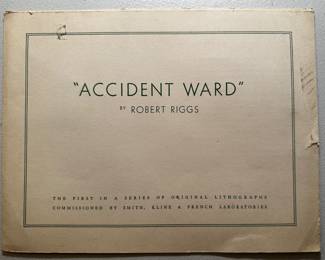 Vintage LITHOGRAPH "ACCIDENT WARD!"