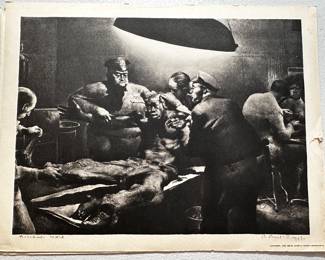 Vintage LITHOGRAPH "ACCIDENT WARD!"