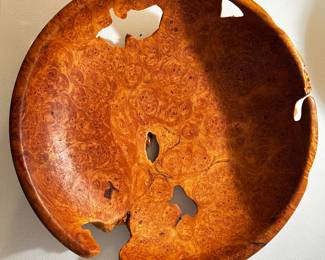 Absolutely beautiful burled bowl! Signed!