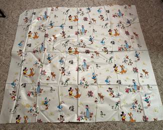 5 ft. by 4 ft. Walt Disney Productions Plastic sheet! Covered with all of Disneys greatest characters! 
