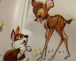 5 ft. by 4 ft. Walt Disney Productions Plastic sheet! Covered with all of Disneys greatest characters! 