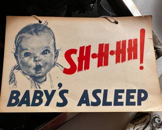 Gerber Baby SH-H-HH!!! Paper Sign! 