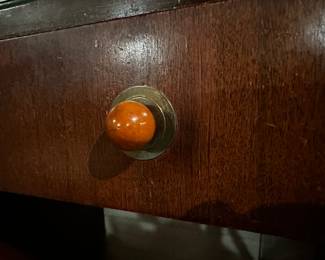 Vintage Art Deco Desk with Bakelite Handle pulls! 