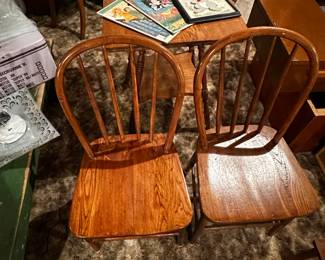 An antique table and two chairs! 