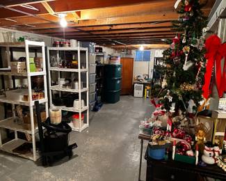 A full shot of the jam packed basement! 
