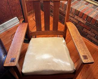 Vintage Mission Style Mortise and Tenon Oak Rocking Chair!