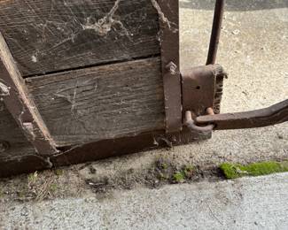 This is an antique snow plow to be pulled by a team of horses! 