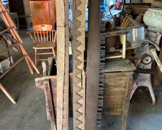 Antique Hand Saws! Two blades in their original wooden holders! 