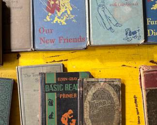 Found in a separate trunk, a lovely collection of 1880’s - 1950’s books! MOST are educational books - Readers and Spellers!