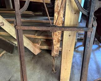 TWO antique cast irons Hay Bale Forks! 