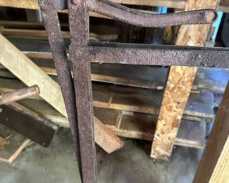 TWO antique cast irons Hay Bale Forks! 