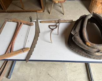 Just a SMALL sampling of the many MANY small Antique farm implements and tools!  