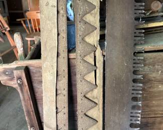Antique Hand Saws! Two blades in their original wooden holders! 