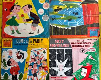 Found yesterday in an old trunk - we have LOTS of old records. 78’s, Edisons - singles and in book collections! Here is a series of CHILDREN’S records in their original sleeves!