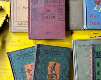 Found in a separate trunk, a lovely collection of 1880’s - 1950’s books! MOST are educational books - Readers and Spellers!