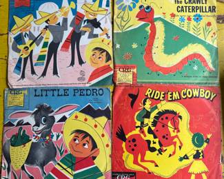 Found yesterday in an old trunk - we have LOTS of old records. 78’s, Edisons - singles and in book collections! Here is a series of CHILDREN’S records in their original sleeves!